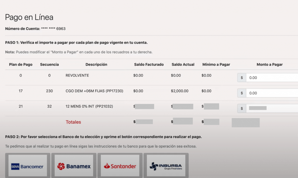 Cómo pagar Liverpool Sears y Palacio de Hierro en línea