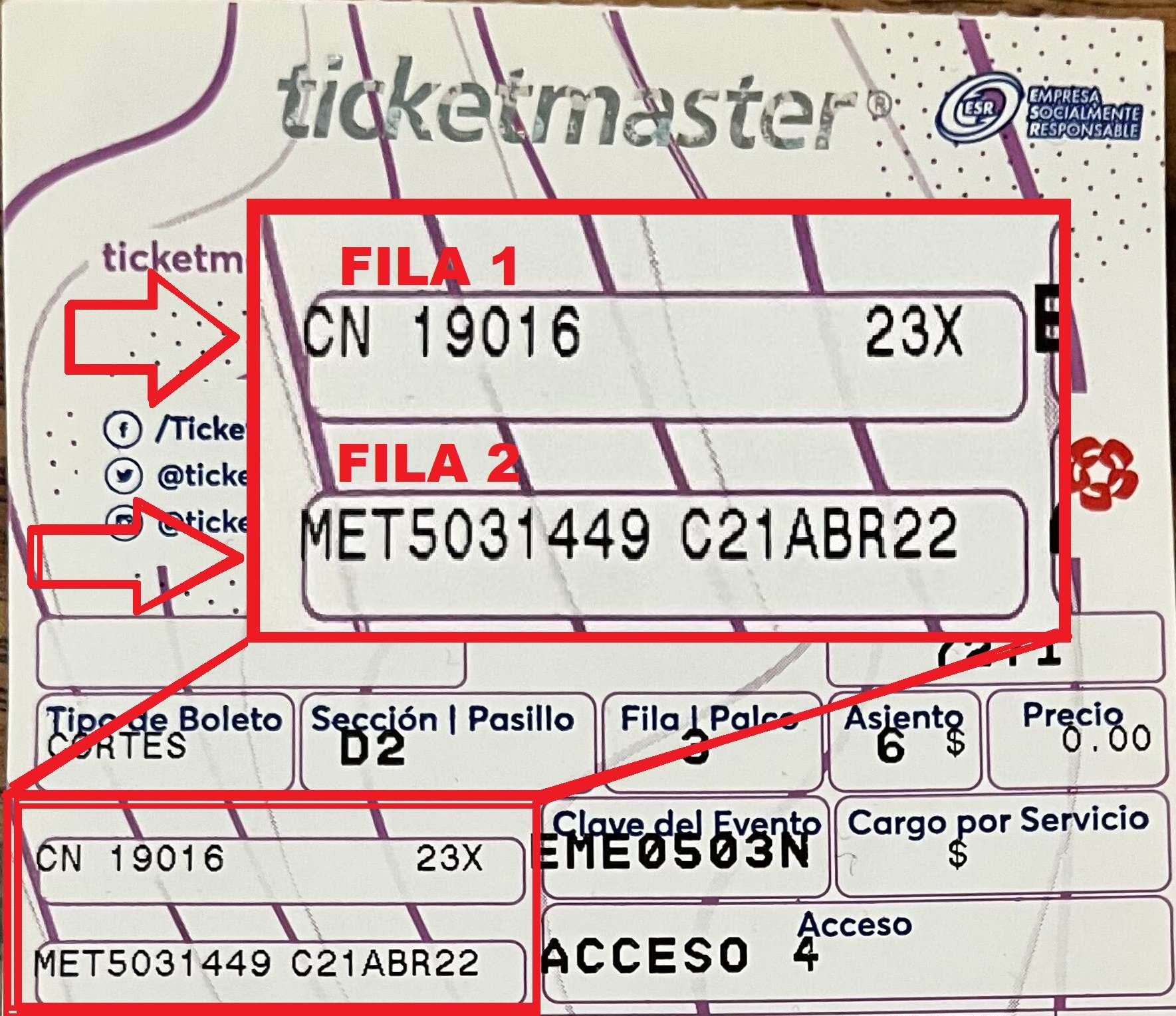 como identificar boletos falsos ticketmaster